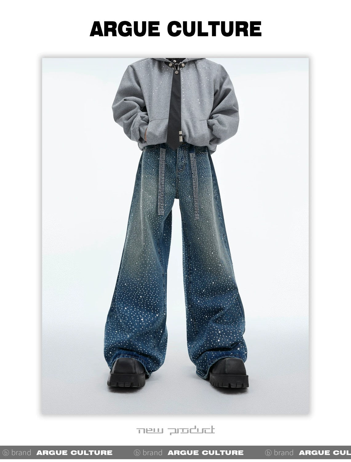 desc::rhinestone-starry-wide-leg-washed-denim-jeans-detail-img-9