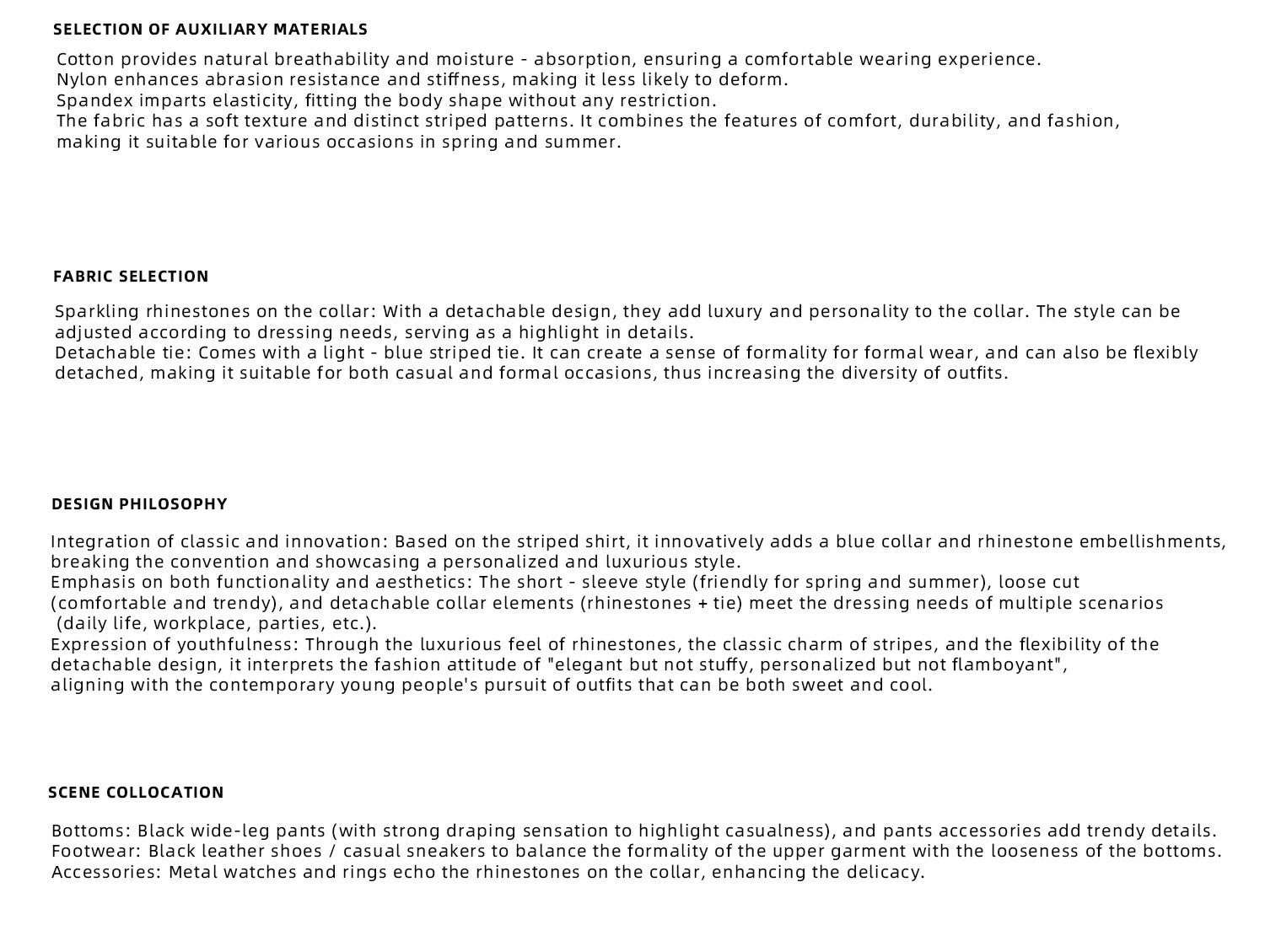 desc::rhinestone-striped-patchwork-shirt-with-detachable-tie-detail-img-1