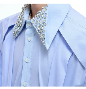 desc::rhinestone-striped-streamer-shirt-unisex-luxury-streetwear-detail-img-5