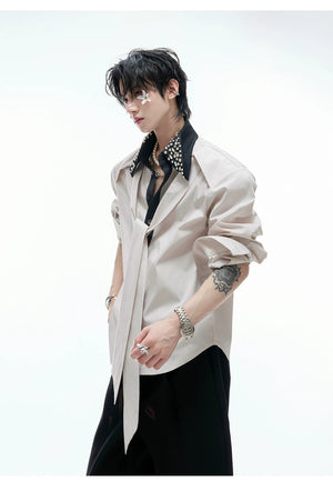 desc::rhinestone-striped-streamer-shirt-unisex-luxury-streetwear-detail-img-7