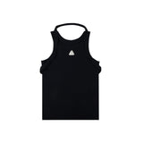 ribbed-deconstructed-tank-top-with-metal-logo-black