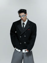 sequin-double-breasted-knit-blazer-cardigan-red