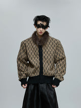 sequin-heavyweight-knit-cardigan-with-rabbit-hair-collar-brown-top