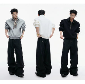 desc::sequin-polo-sweatshirt-with-safety-pin-streetwear-top-detail-img-9