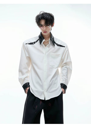 desc::sequin-spliced-shoulder-pad-shirt-unisex-streetwear-button-down-detail-img-6