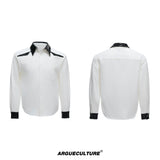 sequin-spliced-shoulder-pad-shirt-unisex-streetwear-button-down-white-top