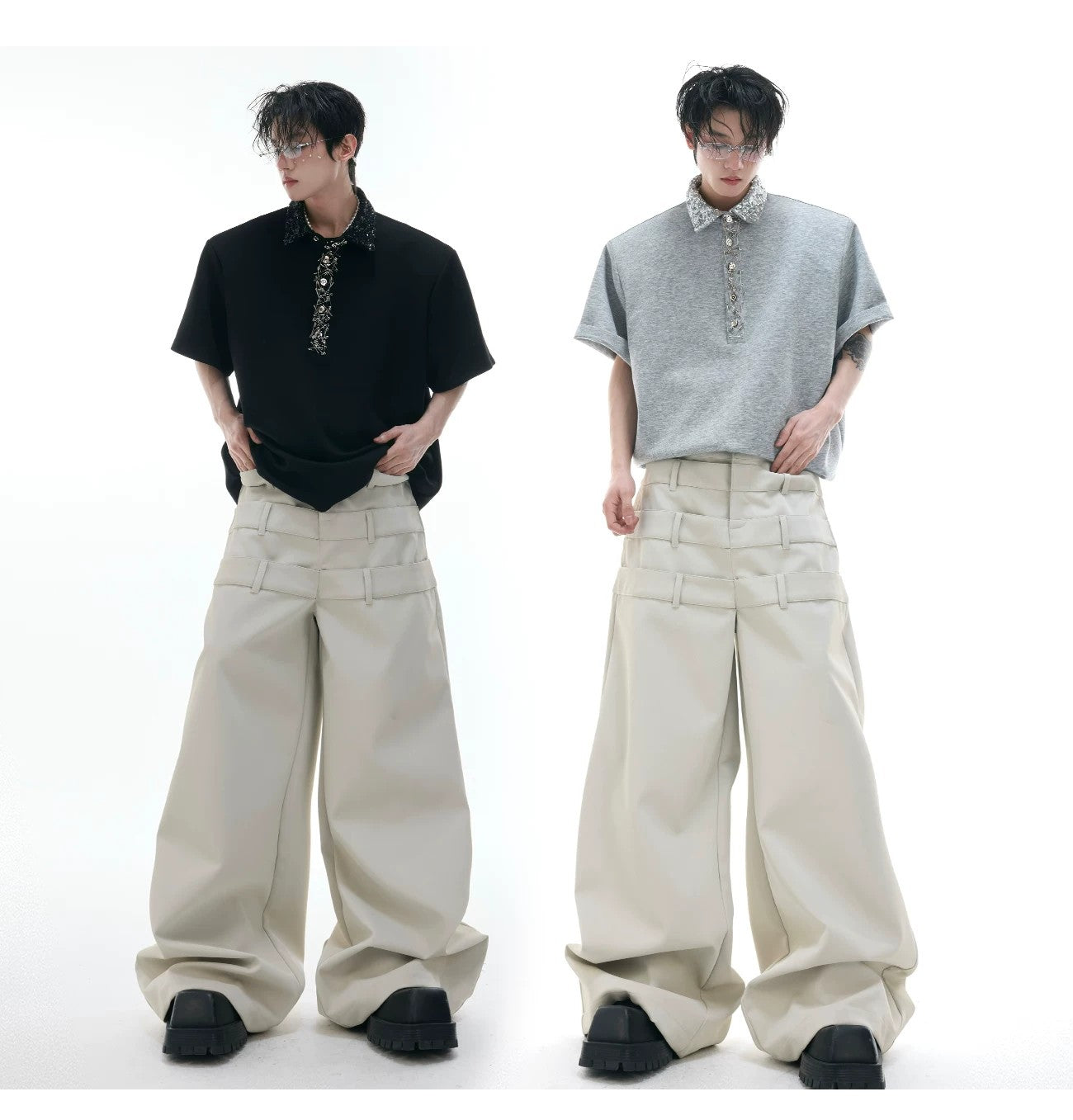 desc::sequin-square-neck-pin-polo-oversized-streetwear-tee-detail-img-3