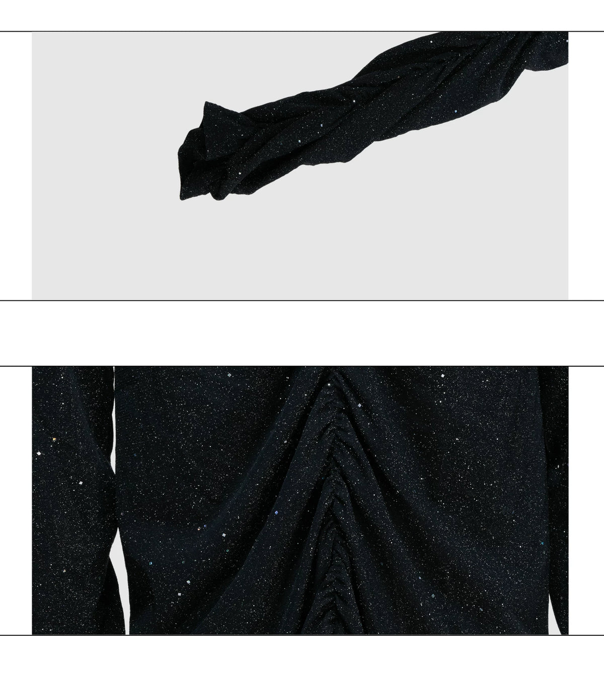 Sequin White Horse Turtleneck Long Sleeve Tee in Black - detail image 8