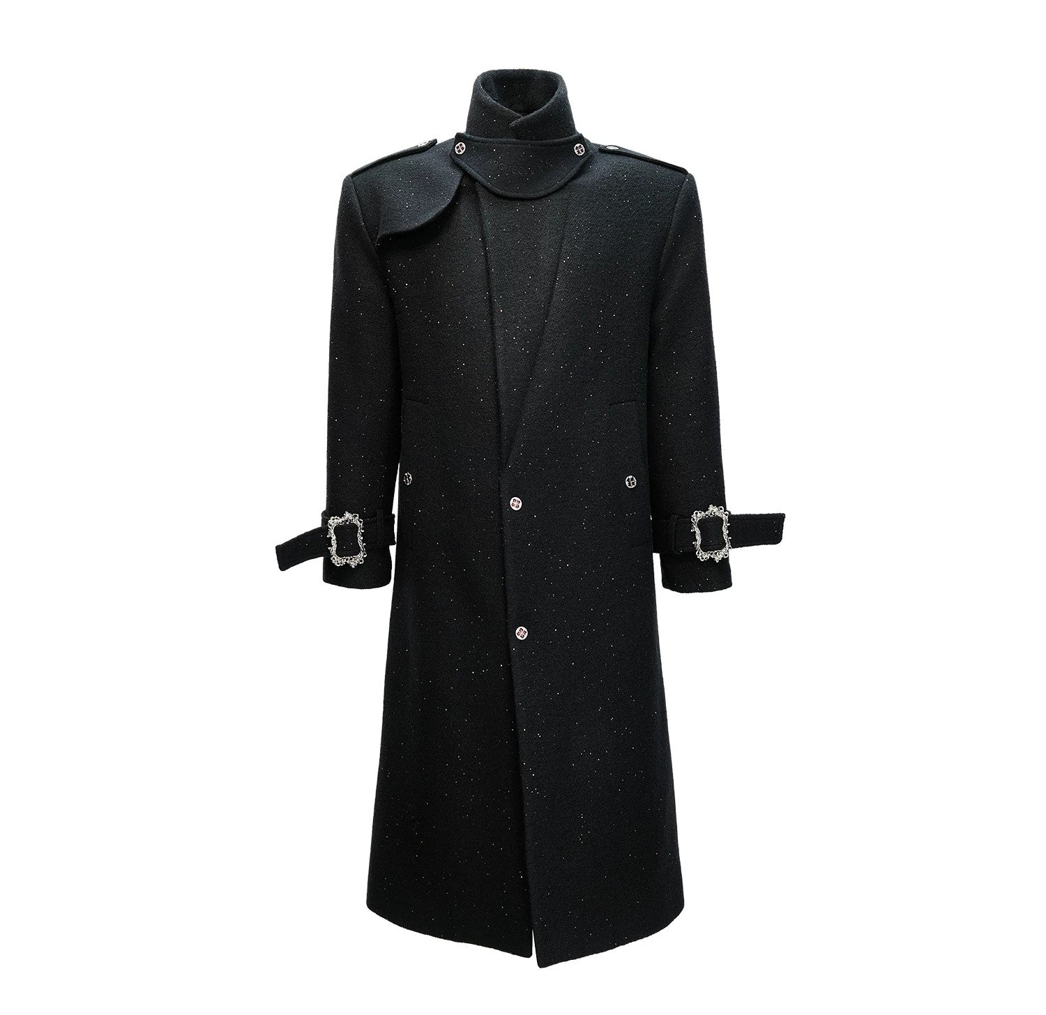 desc::sequin-wool-overcoat-broad-shoulder-streetwear-coat-detail-img-11