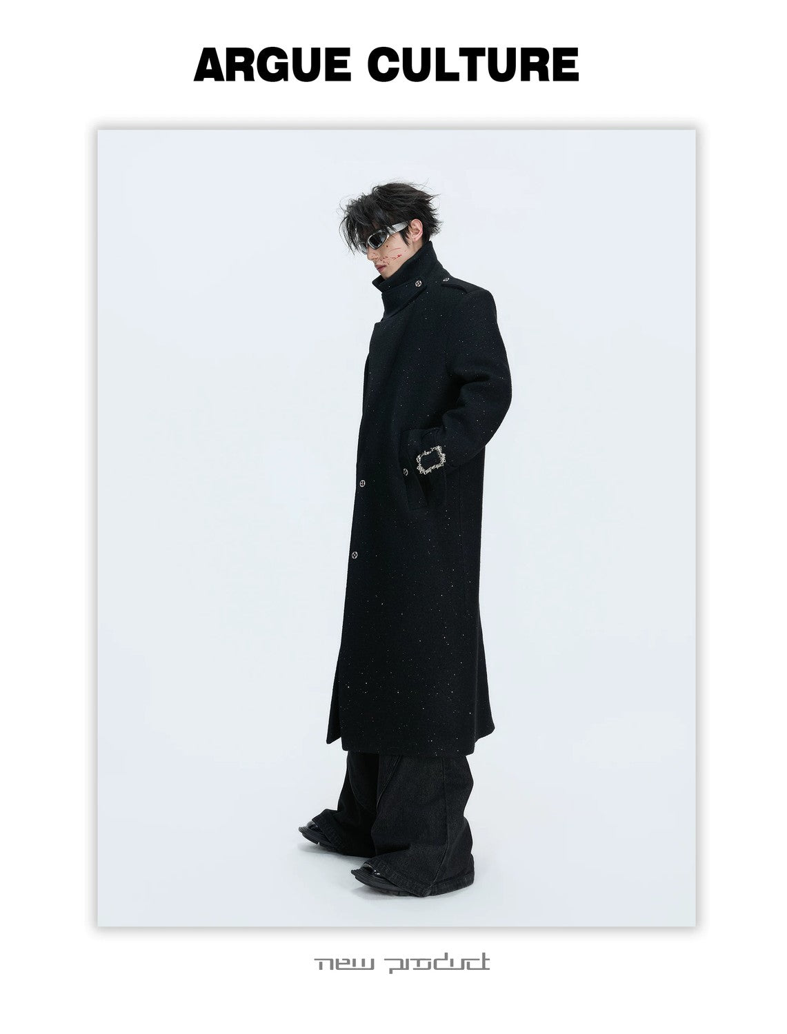 desc::sequin-wool-overcoat-broad-shoulder-streetwear-coat-detail-img-6