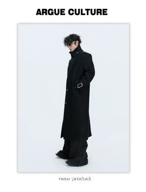 desc::sequin-wool-overcoat-broad-shoulder-streetwear-coat-detail-img-6