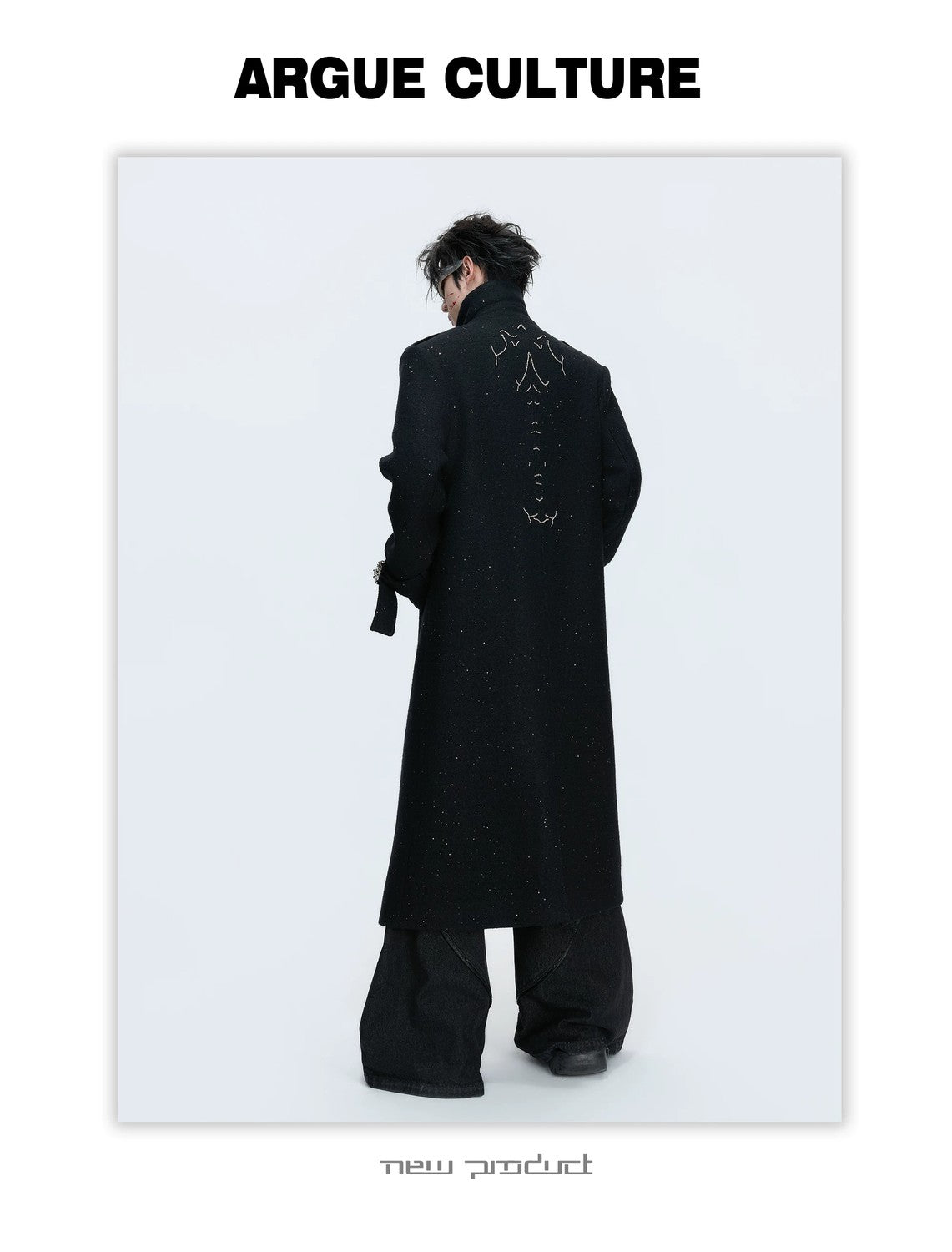 desc::sequin-wool-overcoat-broad-shoulder-streetwear-coat-detail-img-7