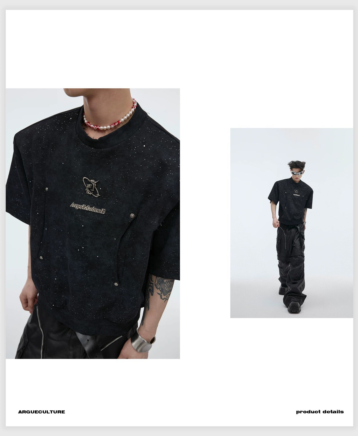 desc::shimmer-cropped-deconstructed-tee-with-shoulder-pads-detail-img-11