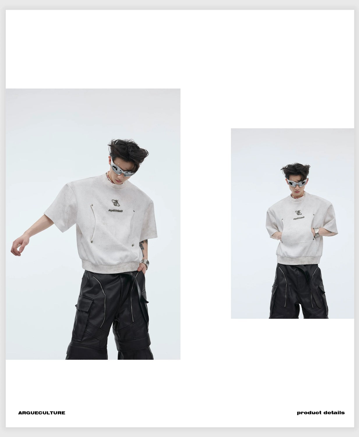 desc::shimmer-cropped-deconstructed-tee-with-shoulder-pads-detail-img-3