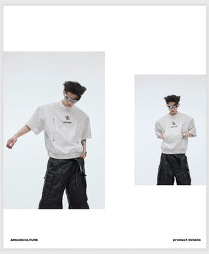 desc::shimmer-cropped-deconstructed-tee-with-shoulder-pads-detail-img-3