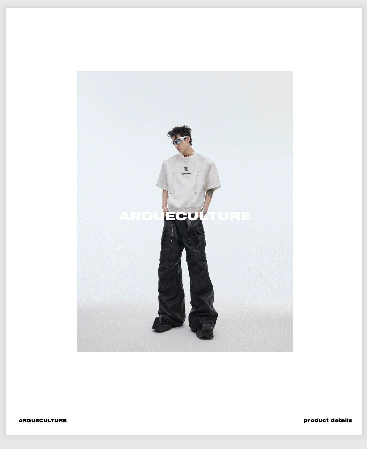 desc::shimmer-cropped-deconstructed-tee-with-shoulder-pads-detail-img-6