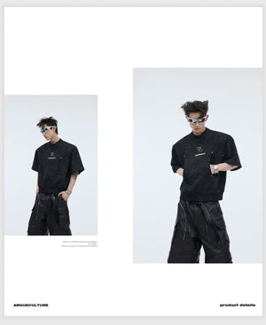 desc::shimmer-cropped-deconstructed-tee-with-shoulder-pads-detail-img-7