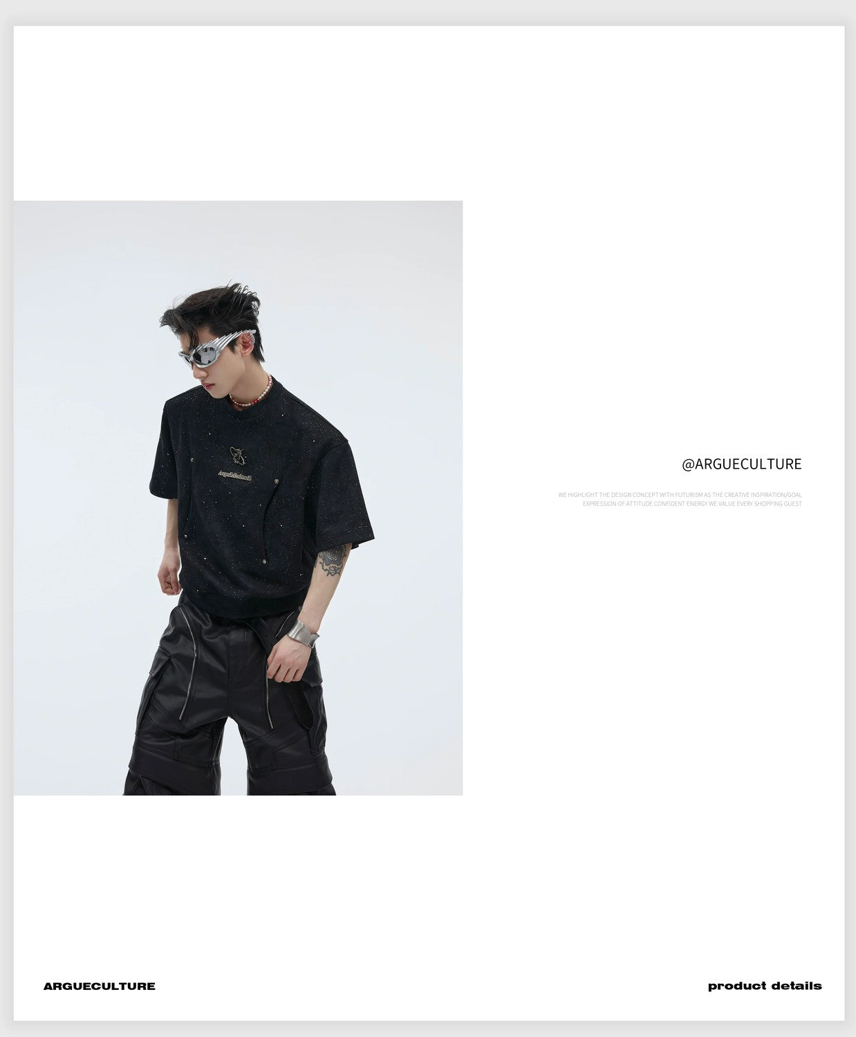 desc::shimmer-cropped-deconstructed-tee-with-shoulder-pads-detail-img-9