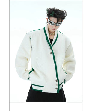 desc::shimmer-deconstructed-knit-cardigan-loose-streetwear-sweater-detail-img-6