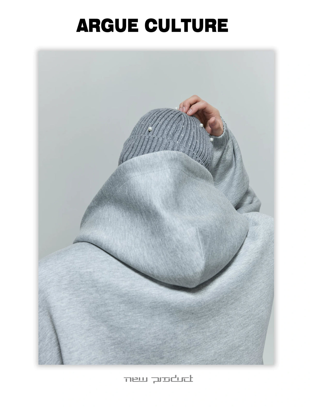Shimmer Pearl Knit Beanie for Avant-Garde Streetwear - detail image 10