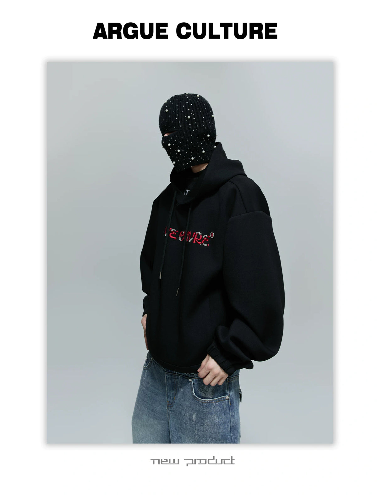 Shimmer Pearl Knit Beanie for Avant-Garde Streetwear - detail image 14
