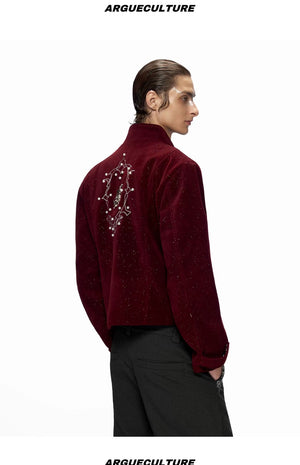 desc::shimmer-sequin-cropped-jacket-metallic-streetwear-bomber-detail-img-10