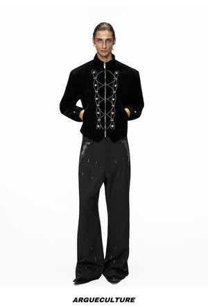 desc::shimmer-sequin-cropped-jacket-metallic-streetwear-bomber-detail-img-14