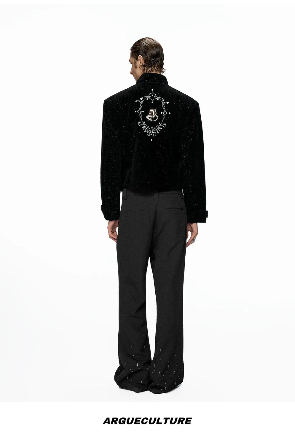desc::shimmer-sequin-cropped-jacket-metallic-streetwear-bomber-detail-img-16