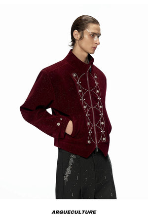 desc::shimmer-sequin-cropped-jacket-metallic-streetwear-bomber-detail-img-8