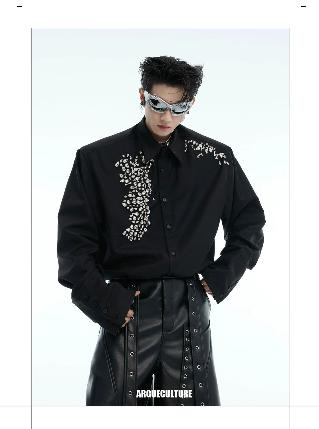 desc::shimmering-rhinestone-padded-shoulder-oversized-shirt-detail-img-1