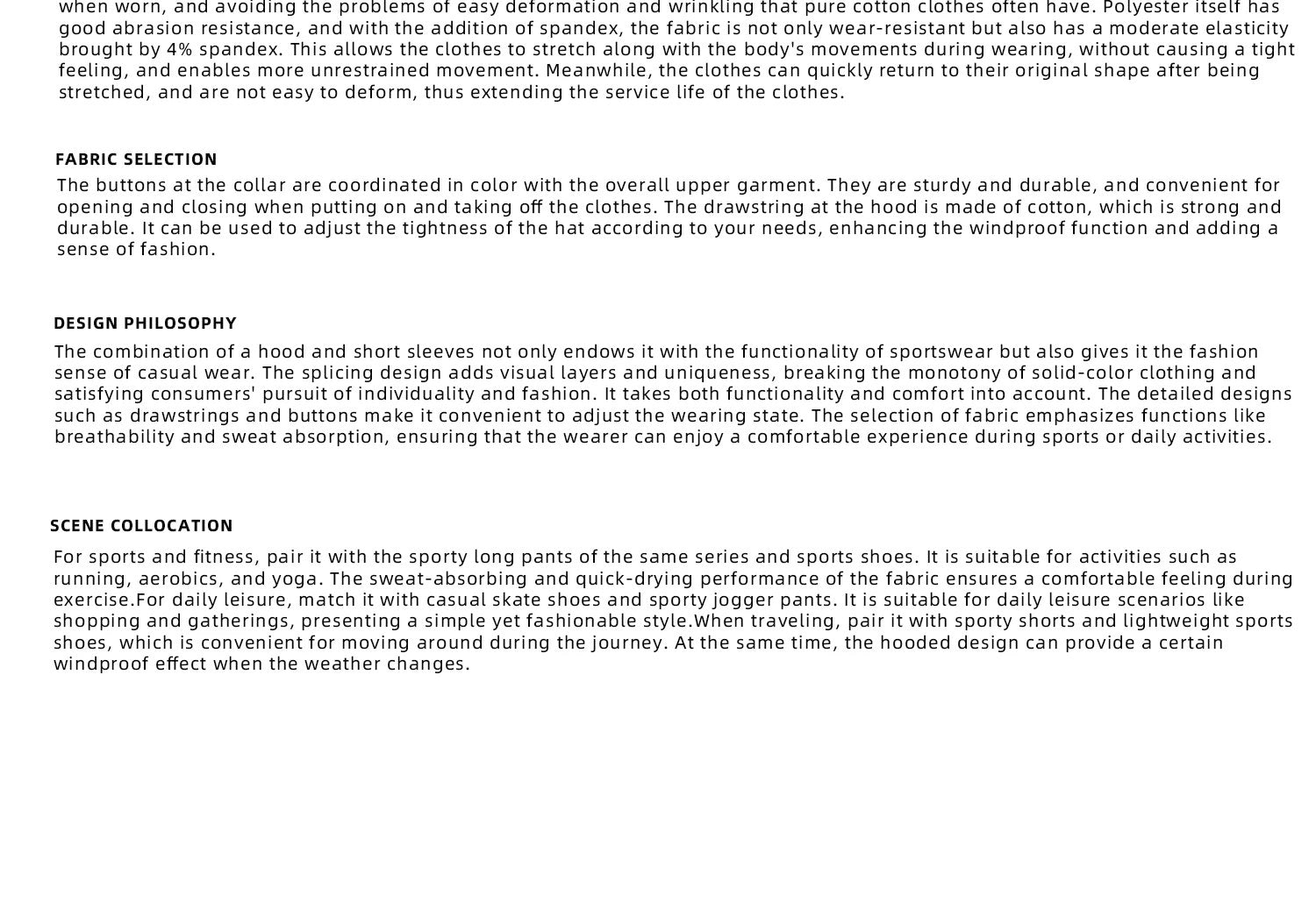 desc::short-sleeve-patchwork-hoodie-sweatpants-streetwear-set-detail-img-1