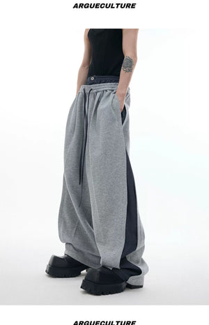 desc::short-sleeve-patchwork-hoodie-sweatpants-streetwear-set-detail-img-11