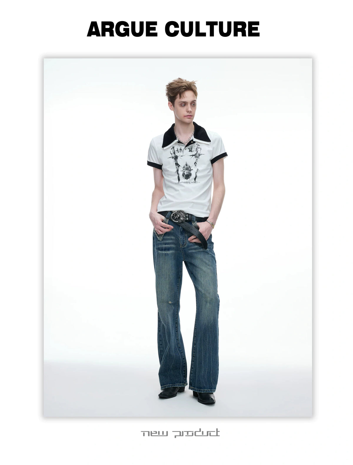 Slim Cotton Piqué Polo Shirt with Double Contrast Collar - detail image 17