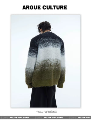 desc::snake-graphic-gradient-mohair-cardigan-baggy-fit-detail-img-6