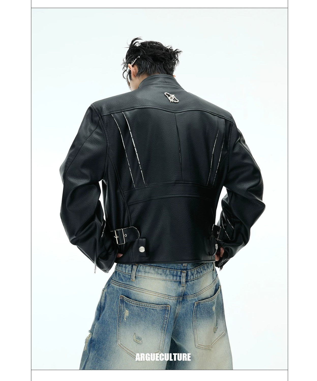 desc::snake-skin-deconstructed-cropped-pu-leather-moto-jacket-detail-img-16