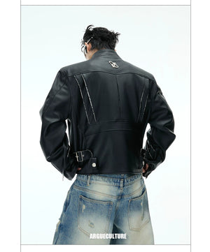 desc::snake-skin-deconstructed-cropped-pu-leather-moto-jacket-detail-img-16