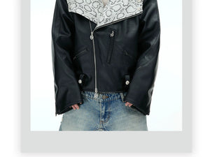 desc::snake-skin-deconstructed-cropped-pu-leather-moto-jacket-detail-img-3