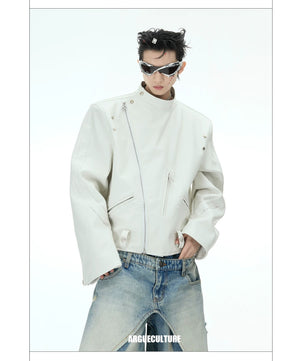 desc::snake-skin-deconstructed-cropped-pu-leather-moto-jacket-detail-img-9
