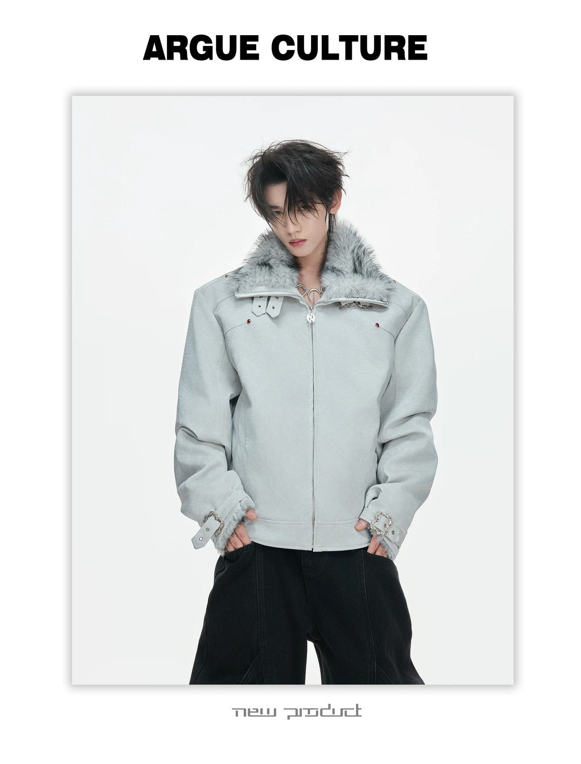 desc::snake-skin-puffer-jacket-faux-leather-streetwear-coat-detail-img-2
