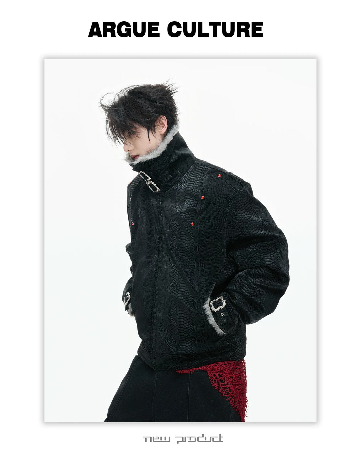 desc::snake-skin-puffer-jacket-faux-leather-streetwear-coat-detail-img-6