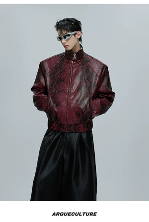 desc::snake-texture-cropped-faux-leather-streetwear-jacket-detail-img-15