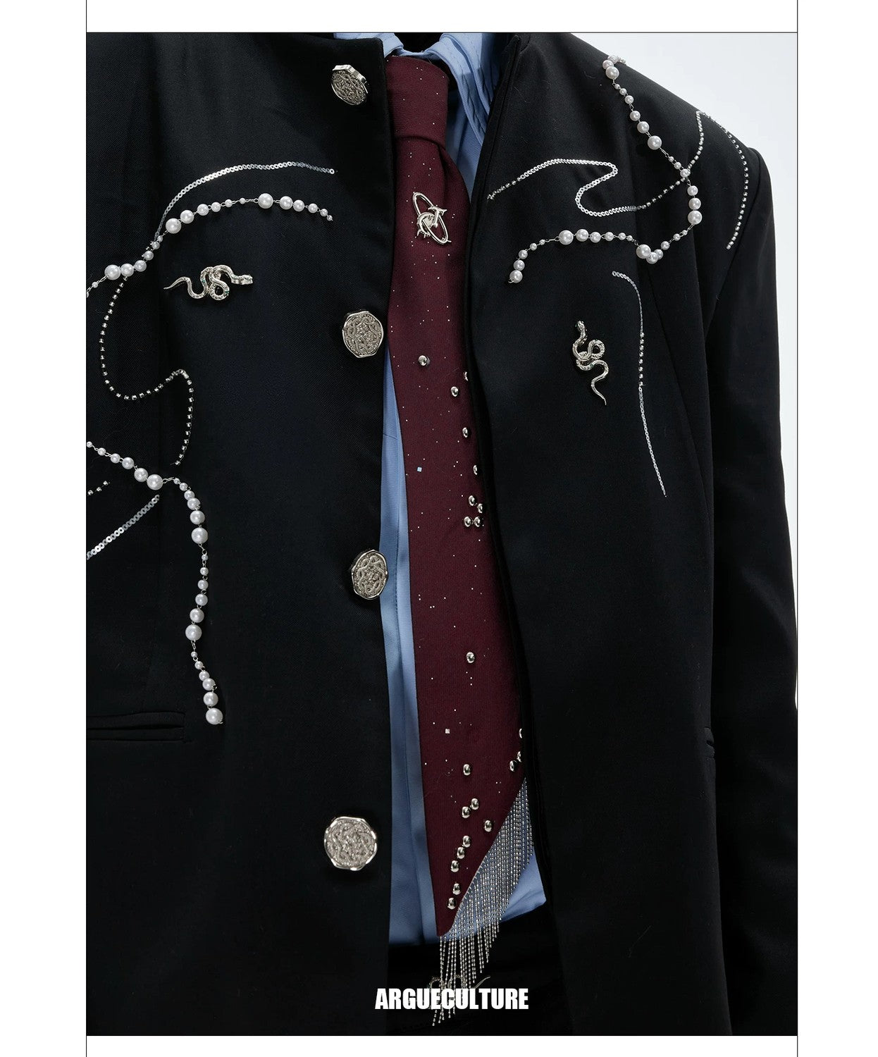 desc::snake-year-neo-chinese-loose-blazer-wide-leg-pants-set-detail-img-11