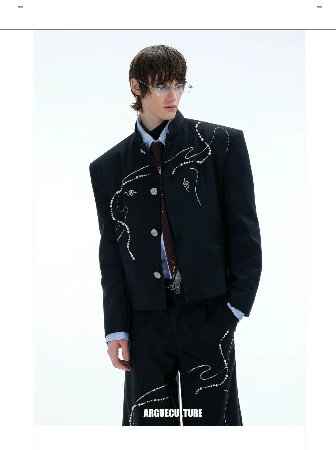 desc::snake-year-neo-chinese-loose-blazer-wide-leg-pants-set-detail-img-7