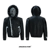 snow-wolf-reversible-faux-fur-leather-padded-jacket-black