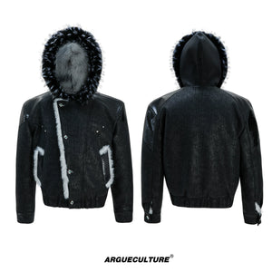 snow-wolf-reversible-faux-fur-leather-padded-jacket-black