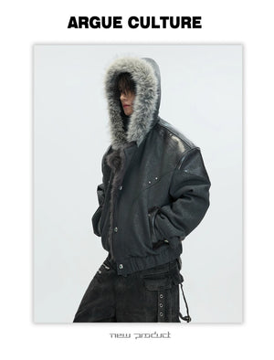 desc::snow-wolf-reversible-faux-fur-leather-padded-jacket-detail-img-18