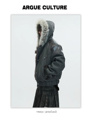 desc::snow-wolf-reversible-faux-fur-leather-padded-jacket-detail-img-19