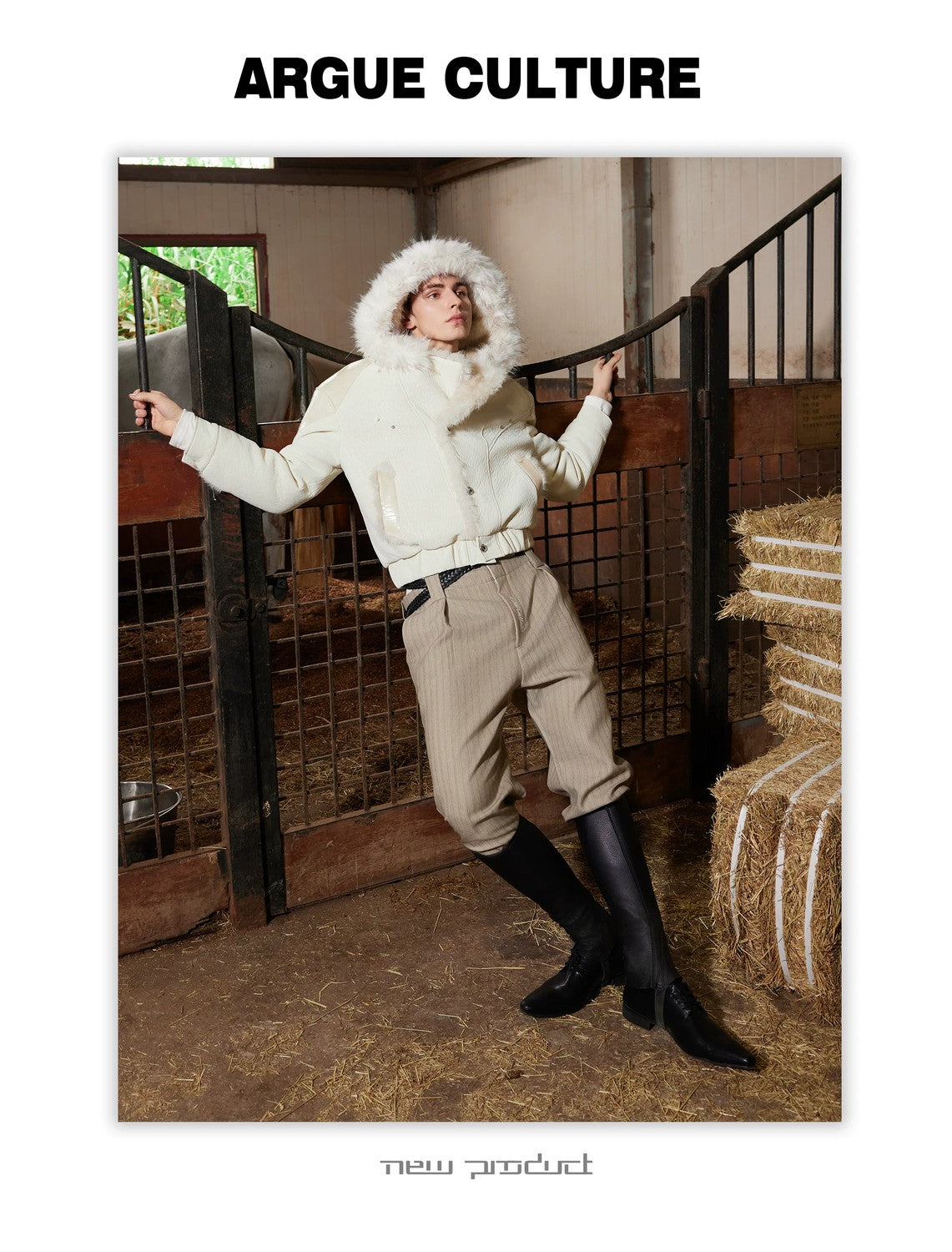 desc::snow-wolf-reversible-faux-fur-leather-padded-jacket-detail-img-3
