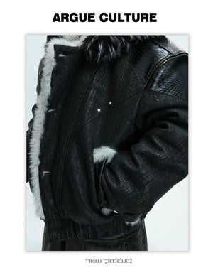desc::snow-wolf-reversible-faux-fur-leather-padded-jacket-detail-img-6