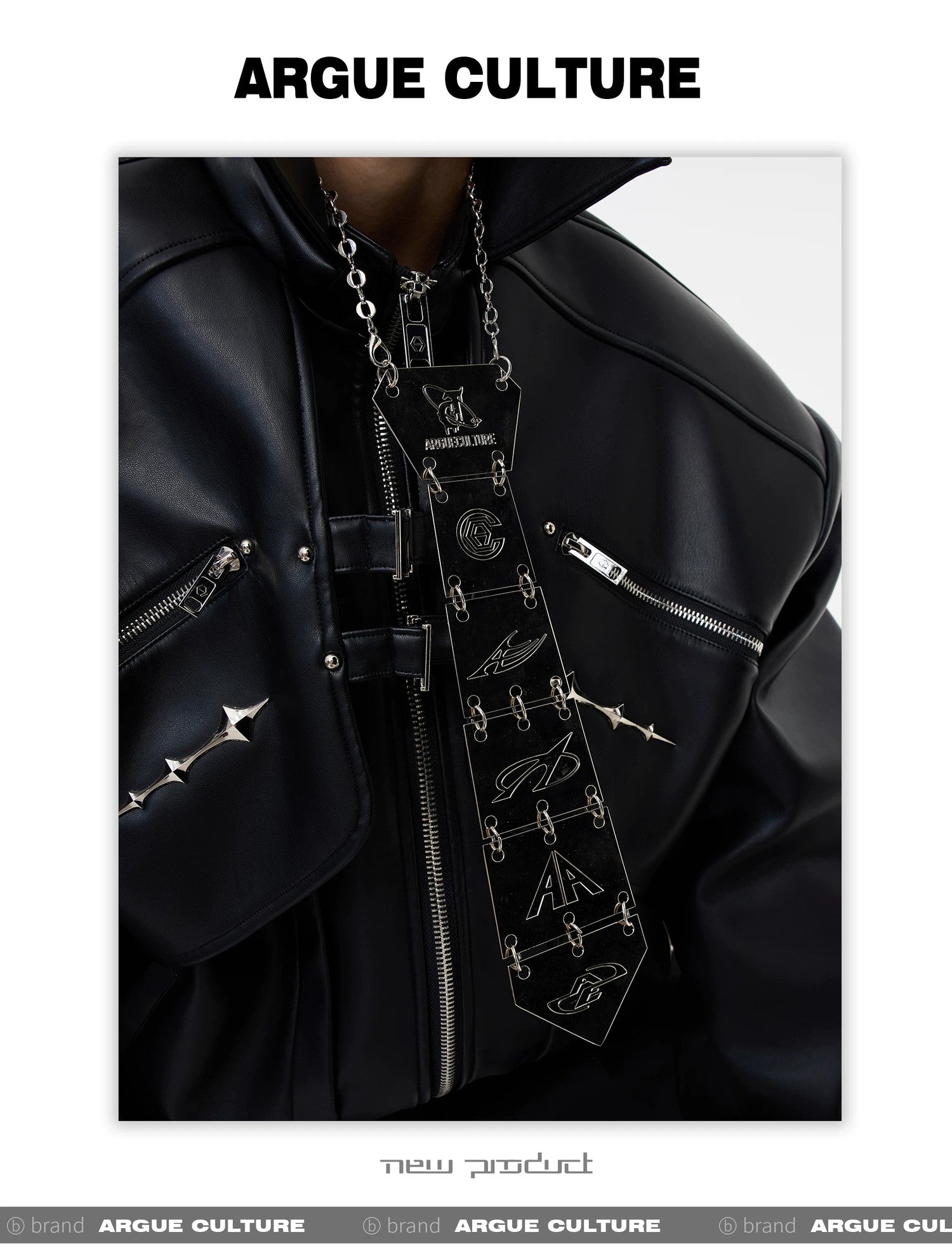 desc::spine-3d-metal-avant-garde-tie-necklace-for-men-women-detail-img-1